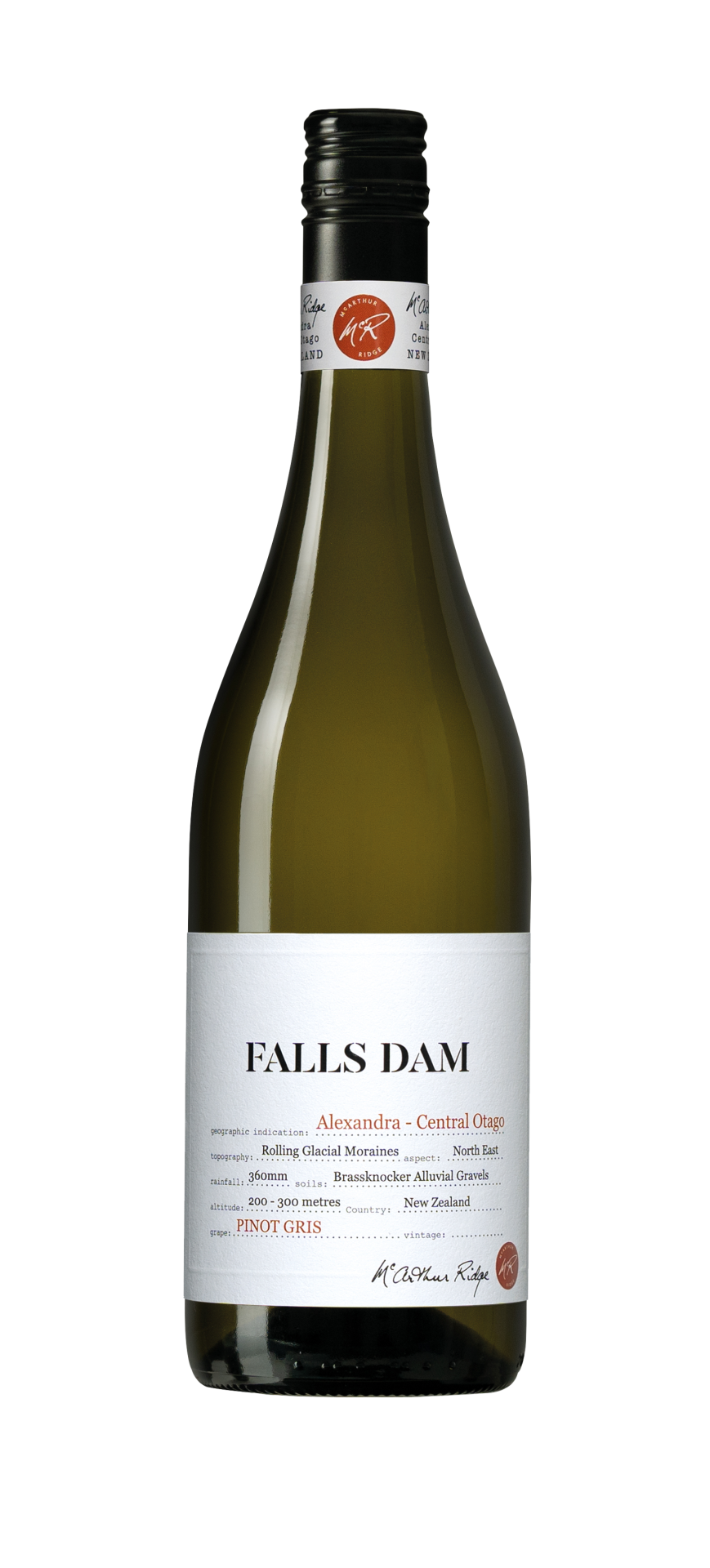 McAthur Ridge Falls Dam Pinot Gris 2021 x 6