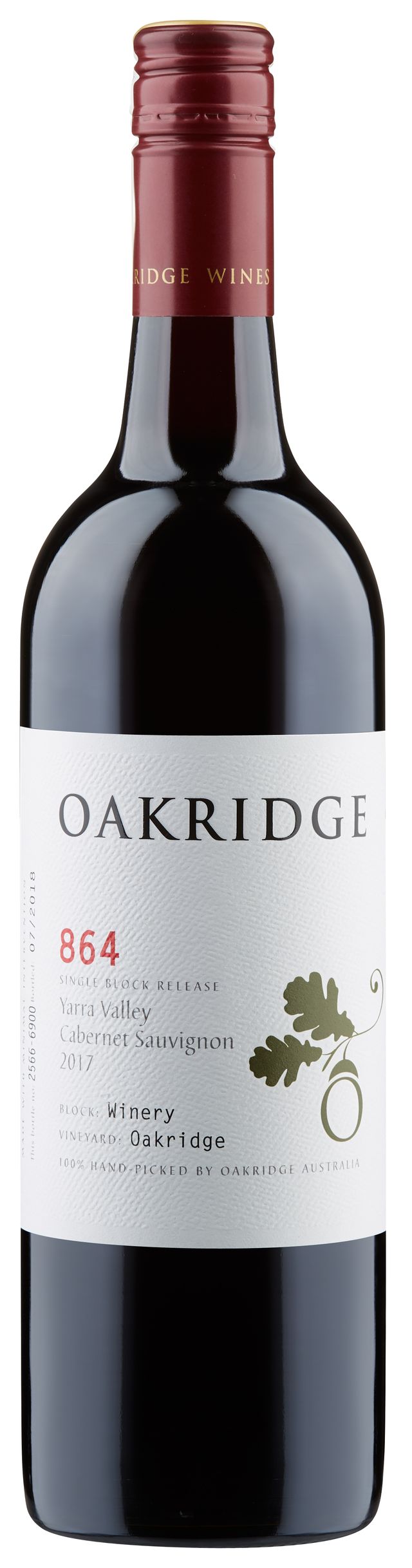 Oakridge Vineyard Winery Block Cabernet 2021 x 6